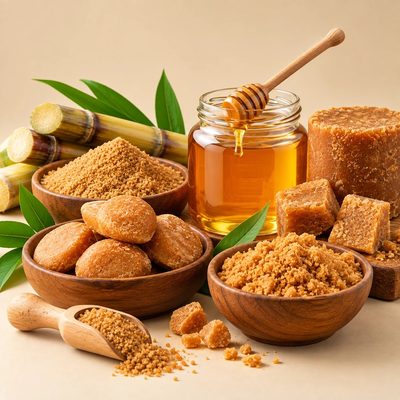 VilFresh natural honey, palm jaggery and country sugar